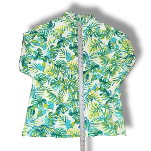 TOMMY BAHAMA Aruba La Playa Palms Full-Zip Sweatshirt - XL White/Green - Picture 14 of 15